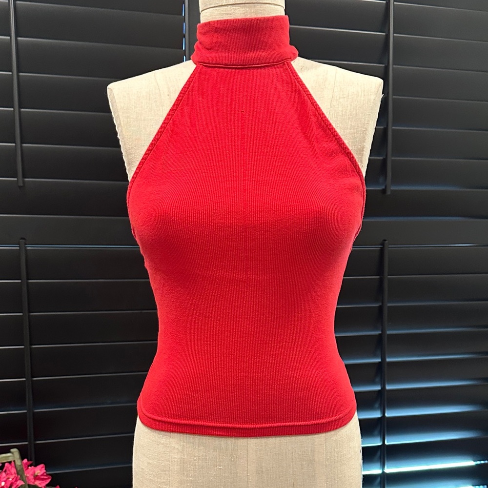 by the way. Scarlet Halter Tank Top - Picture 2 of 4